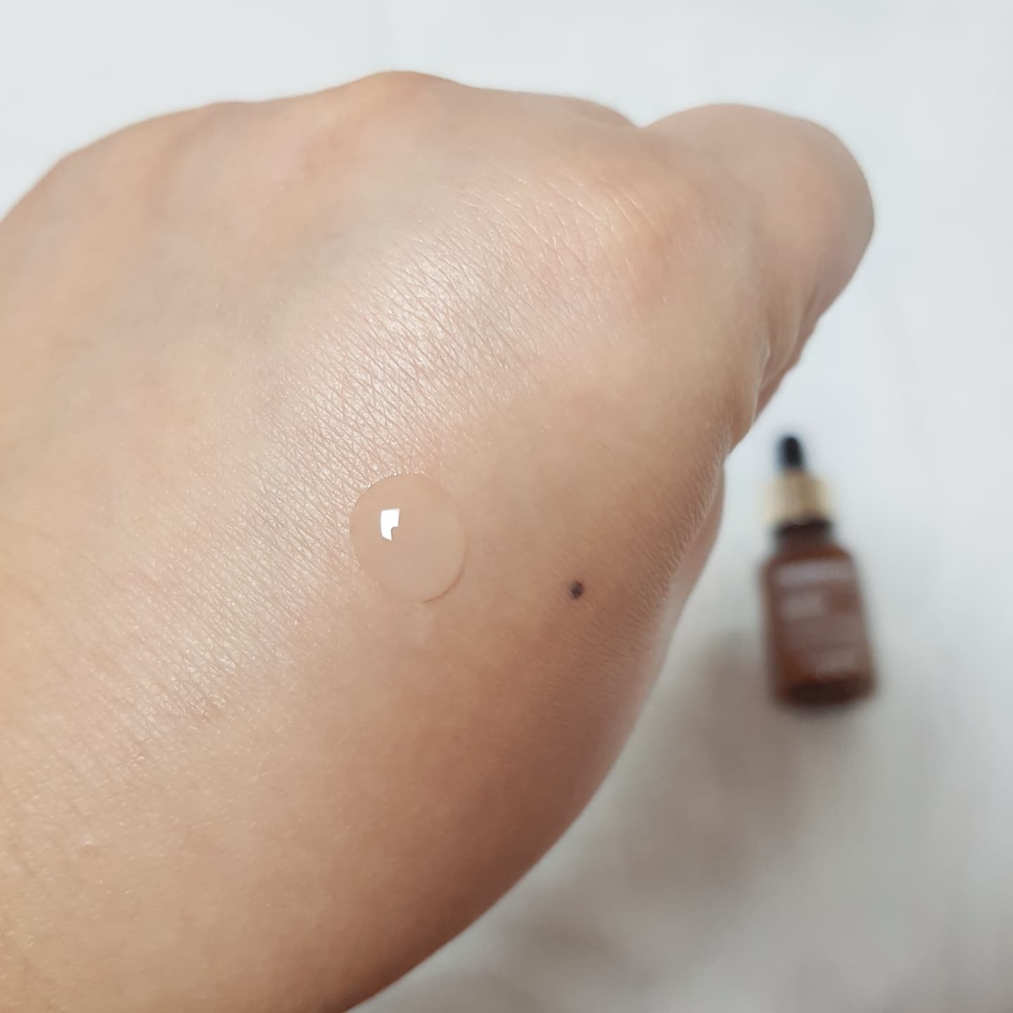 Real user review photo of probiotic serum