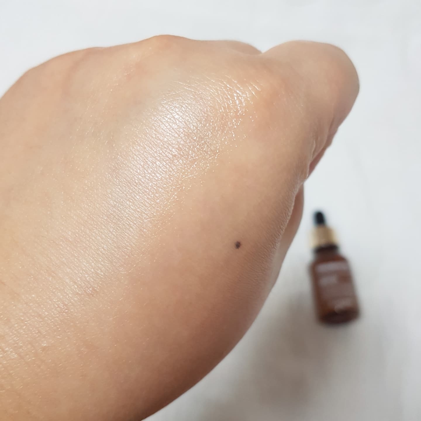 Real user review photo of probiotic serum