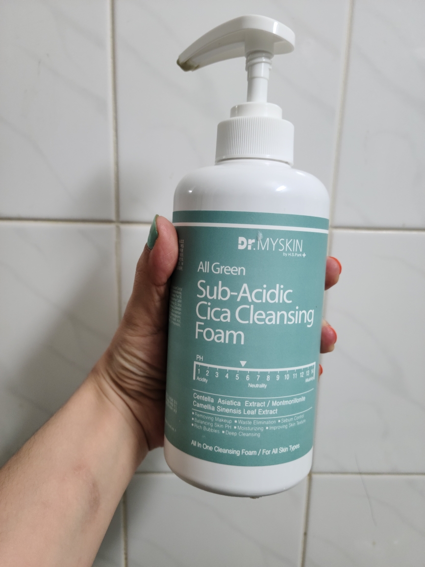 Real user review photo of All Green Sub-Acidic Cica Cleansing Foam