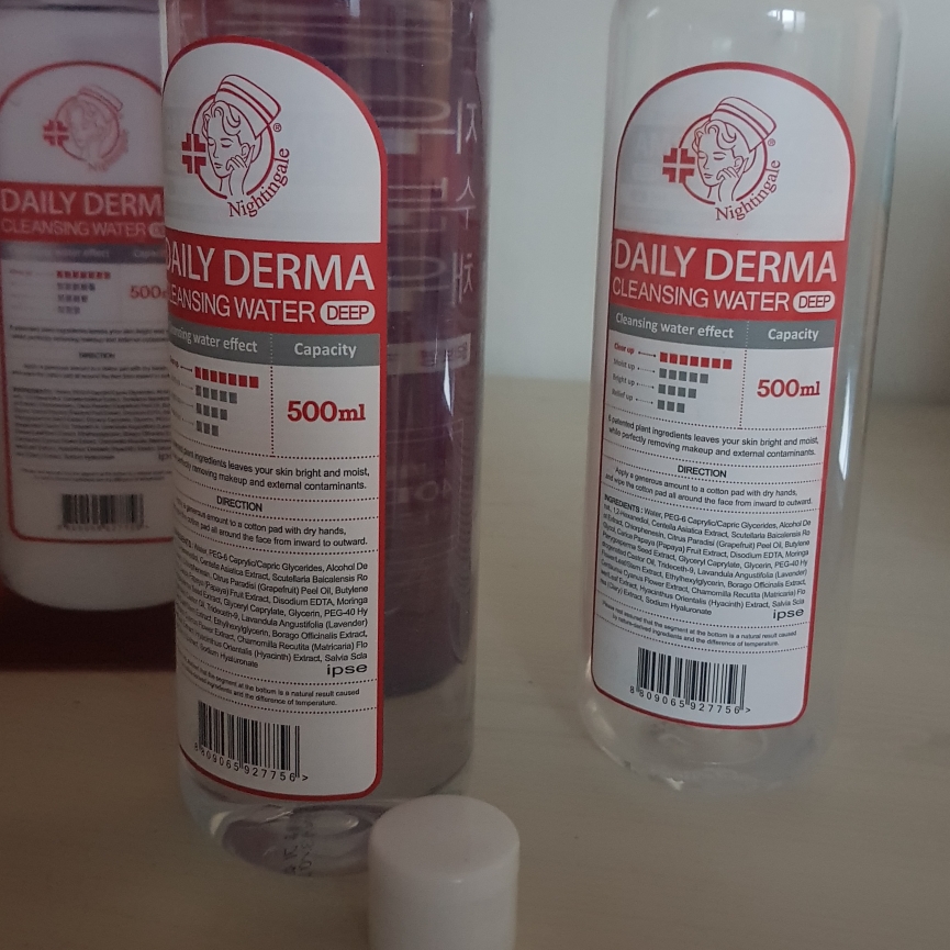 Real user review photo of DAILY DERMA CLEANSING WATER DEEP