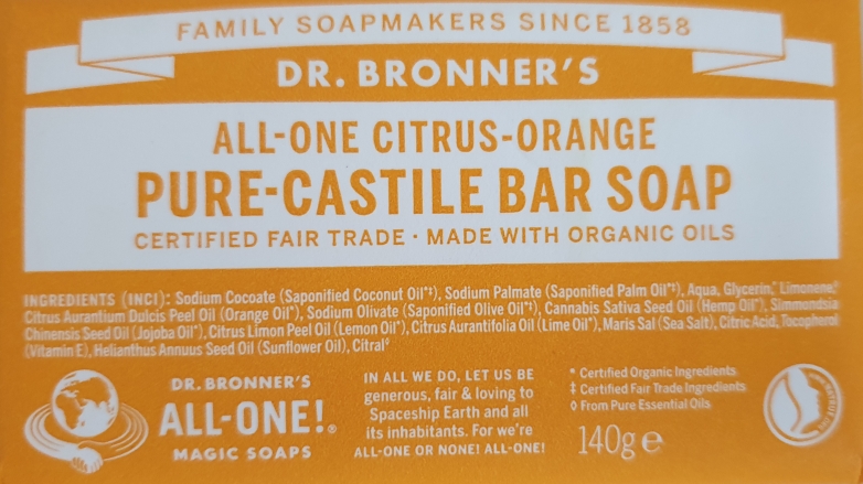 DR.BRONNER'S 柑橘纯正卡斯蒂尔肥皂 common.review image