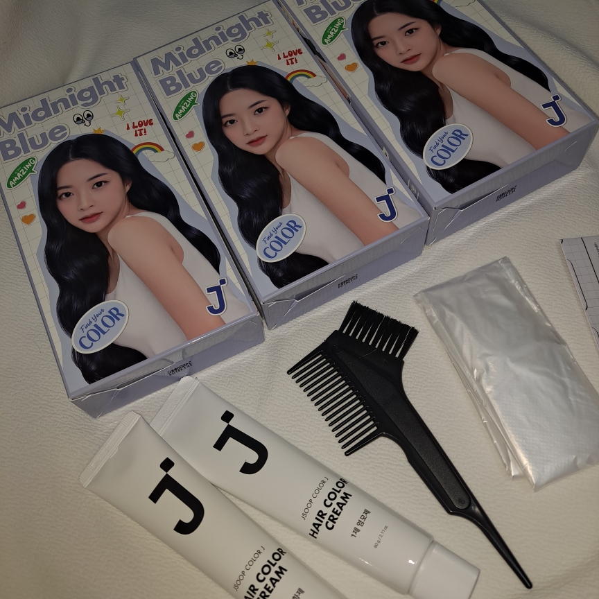 제이숲 (JSOOP) 컬러제이 크림 염색약 [미드나잇블루] review image