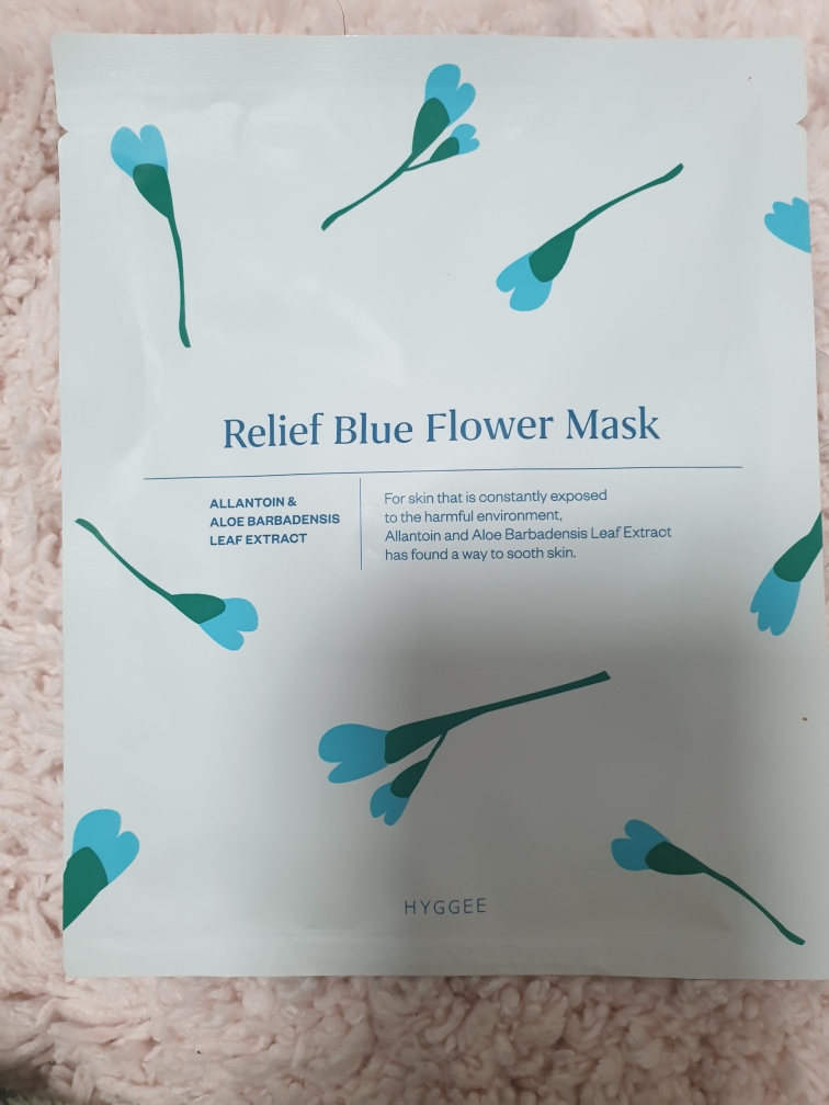蓝花舒缓面膜的真实用户使用照片