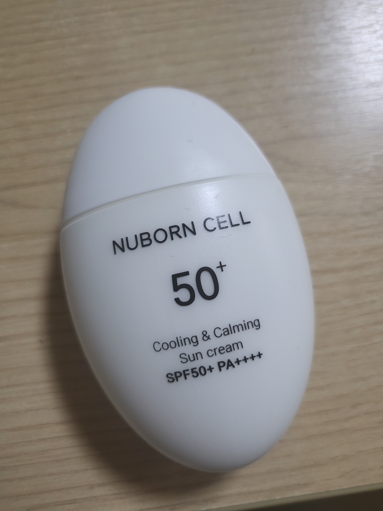Real user review photo of NUBORN CELL Cooling & Calming Sun Cream [SPF50+/PA++++]