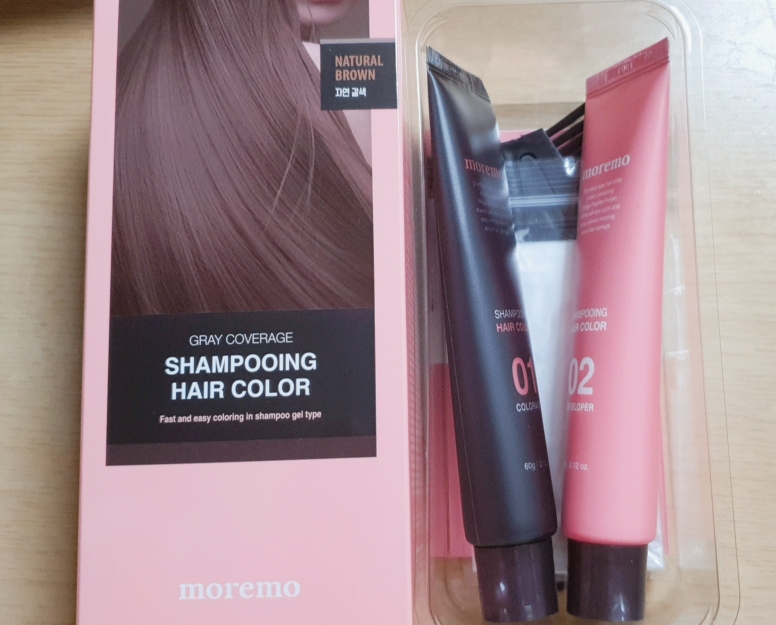모레모 (MOREMO) 샴푸잉 새치 헤어 컬러 [03 자연갈색] review image