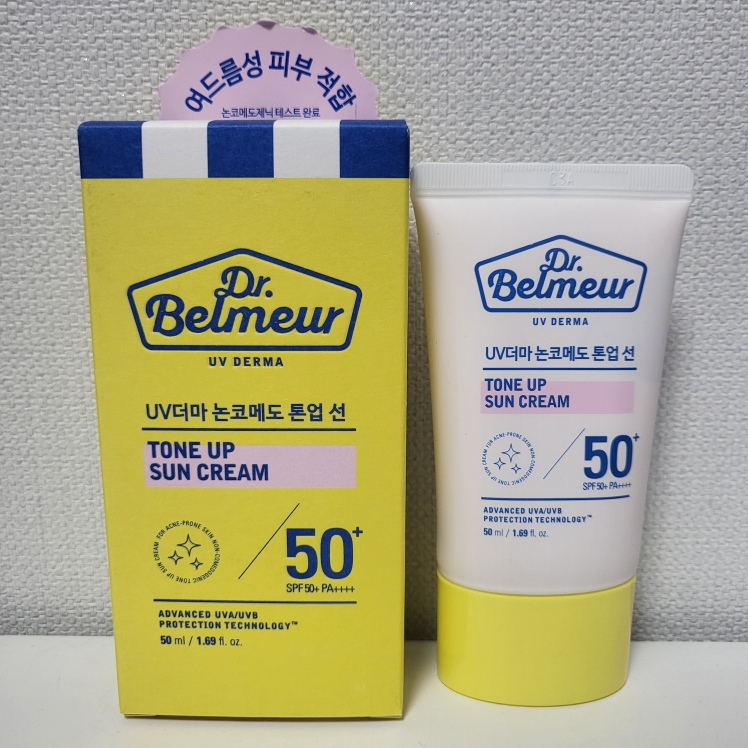닥터벨머 (Dr.Belmeur) UV더마 논코메도 톤업 선크림 [SPF50+/PA++++] review image