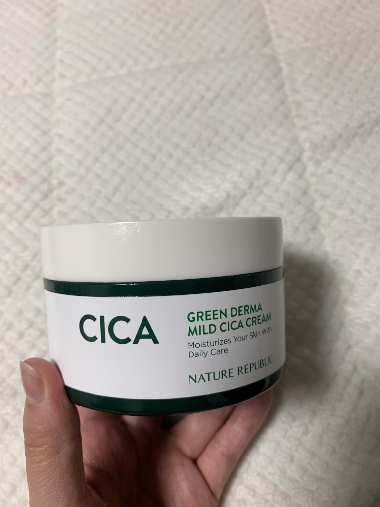 Real user review photo of Green Derma Mild Cica Cream