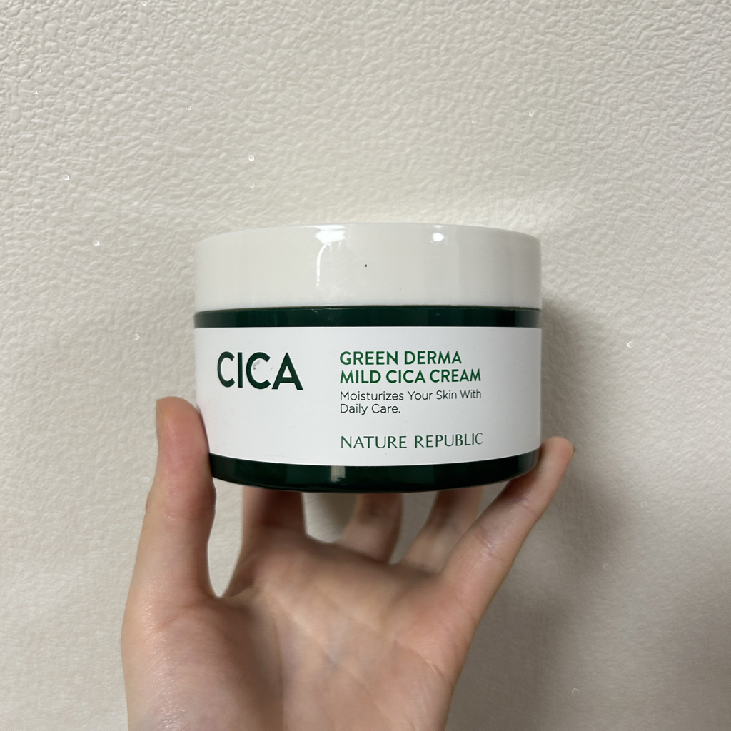 Real user review photo of Green Derma Mild Cica Cream
