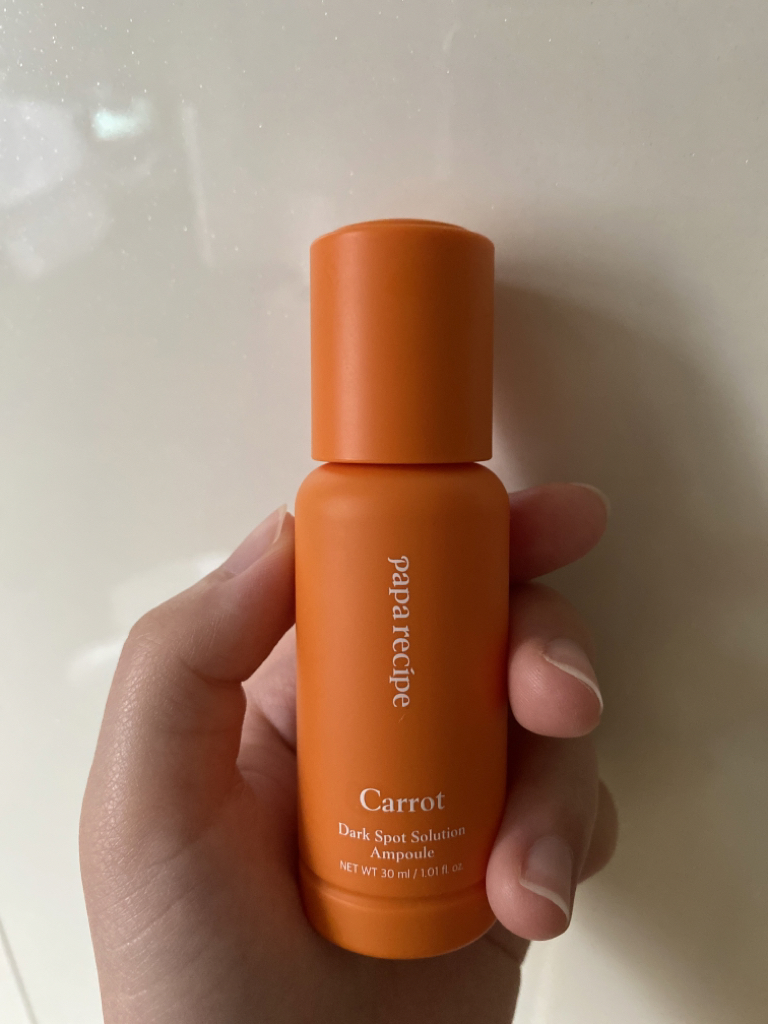 Real user review photo of Carrot Dark Spot Solution Ampoule