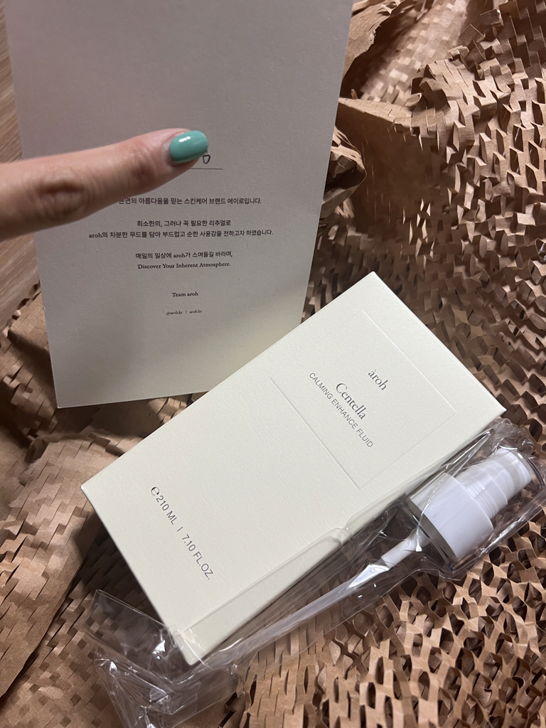 Real user review photo of centella calming enhance fluid