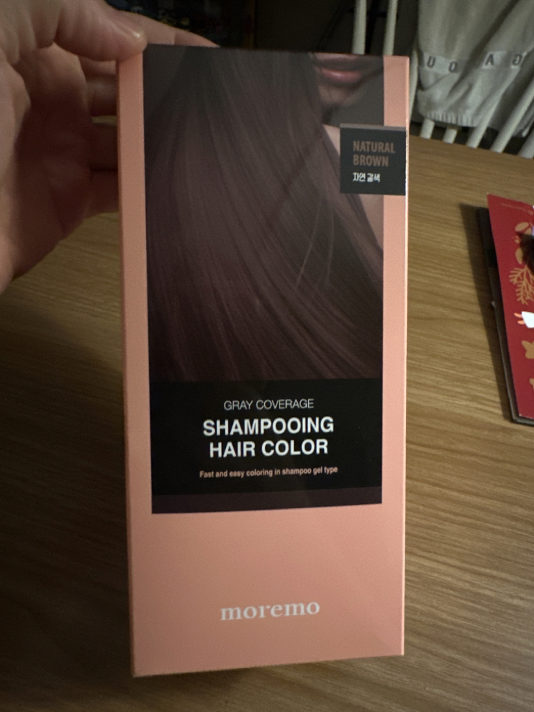 모레모 (MOREMO) 샴푸잉 새치 헤어 컬러 [03 자연갈색] review image