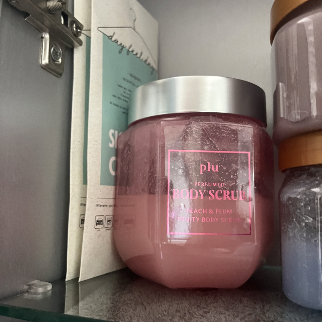 香氛水果身体磨砂膏[桃子和李子]的真实用户使用照片
