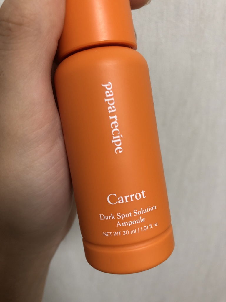 Real user review photo of Carrot Dark Spot Solution Ampoule