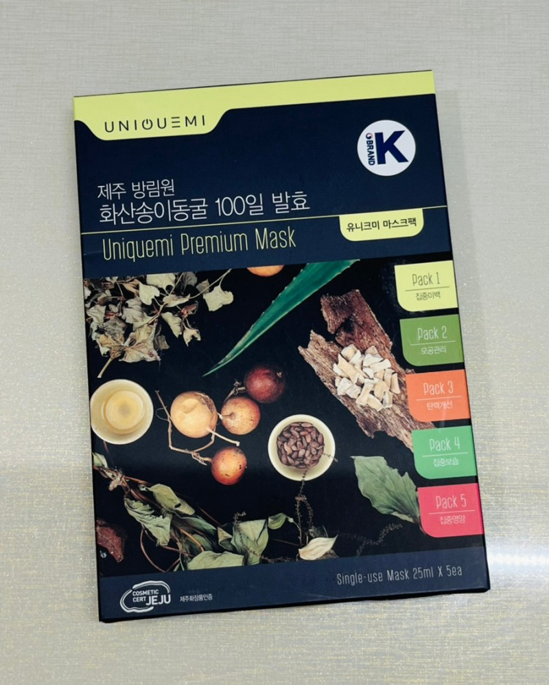 유니크미 (UNIQUMI) 제주 화산송이동굴 100일 발효 마스크팩 [적하수오집중영양] review image
