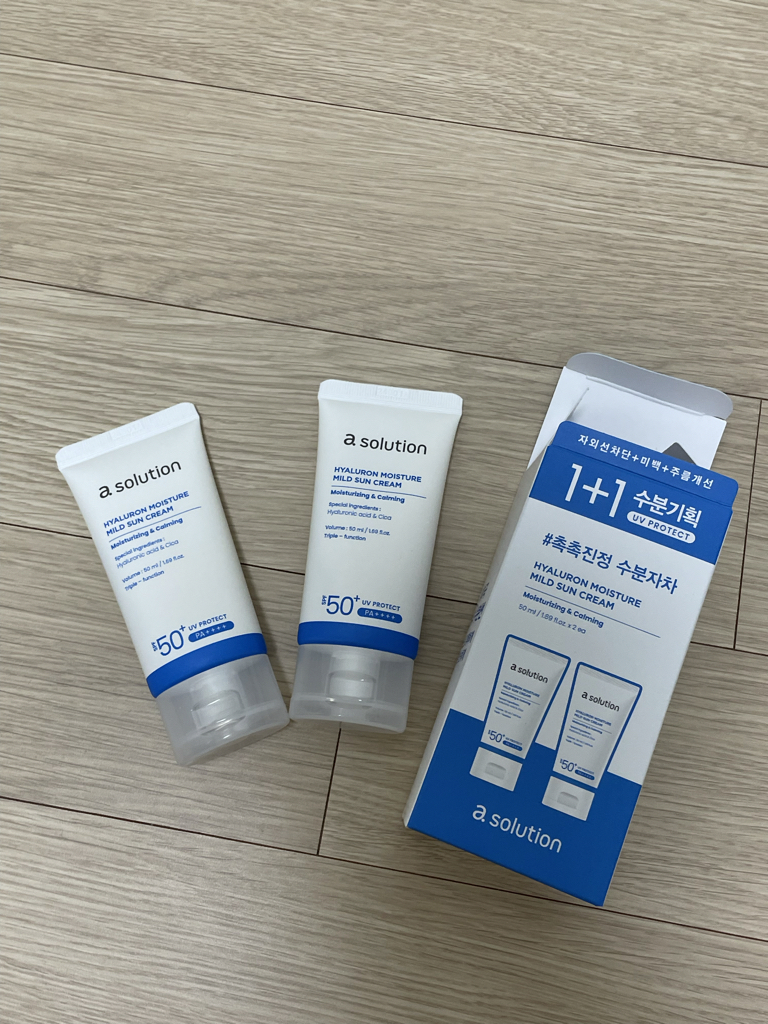에이솔루션 (asolution) 히알루론 수분 마일드 선크림 [SPF50+/PA++++] review image
