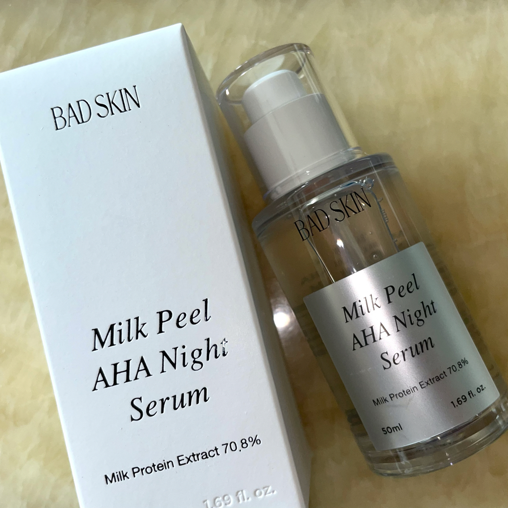 BADSKIN Milk Peel Aha Night Serum review image