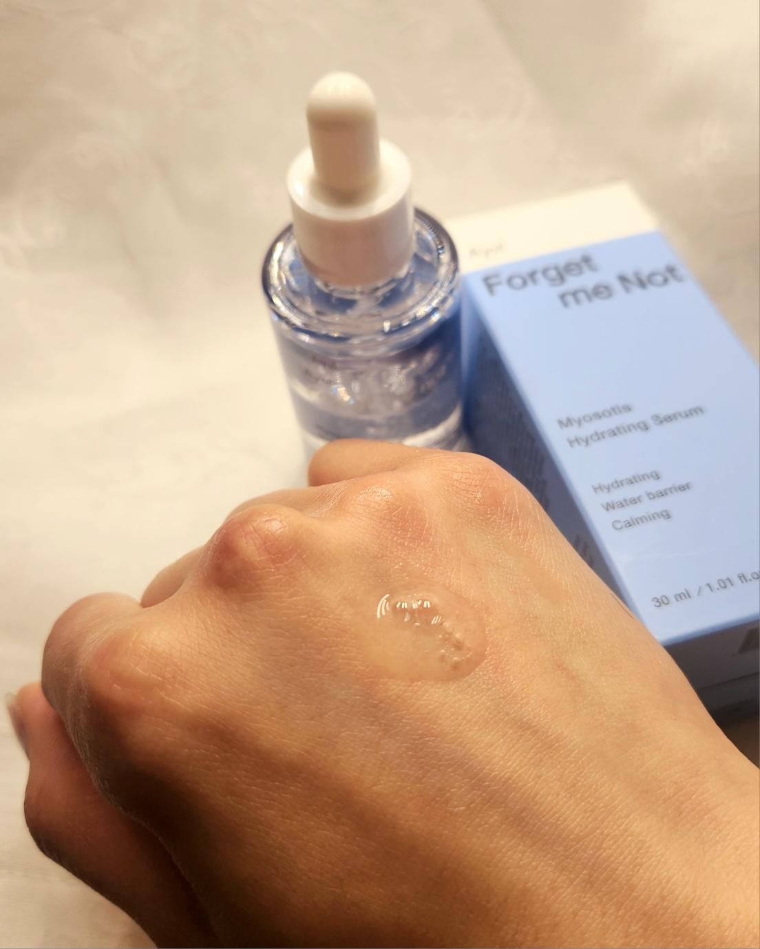 Real user review photo of Myosotis Hydrating Serum
