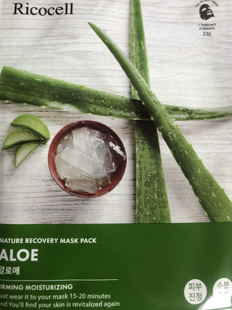 Ricocell Aloe シートマスク プランエス RICOCELL Nature Recovery Mask Pack [Aloe] reviews| Hwahae