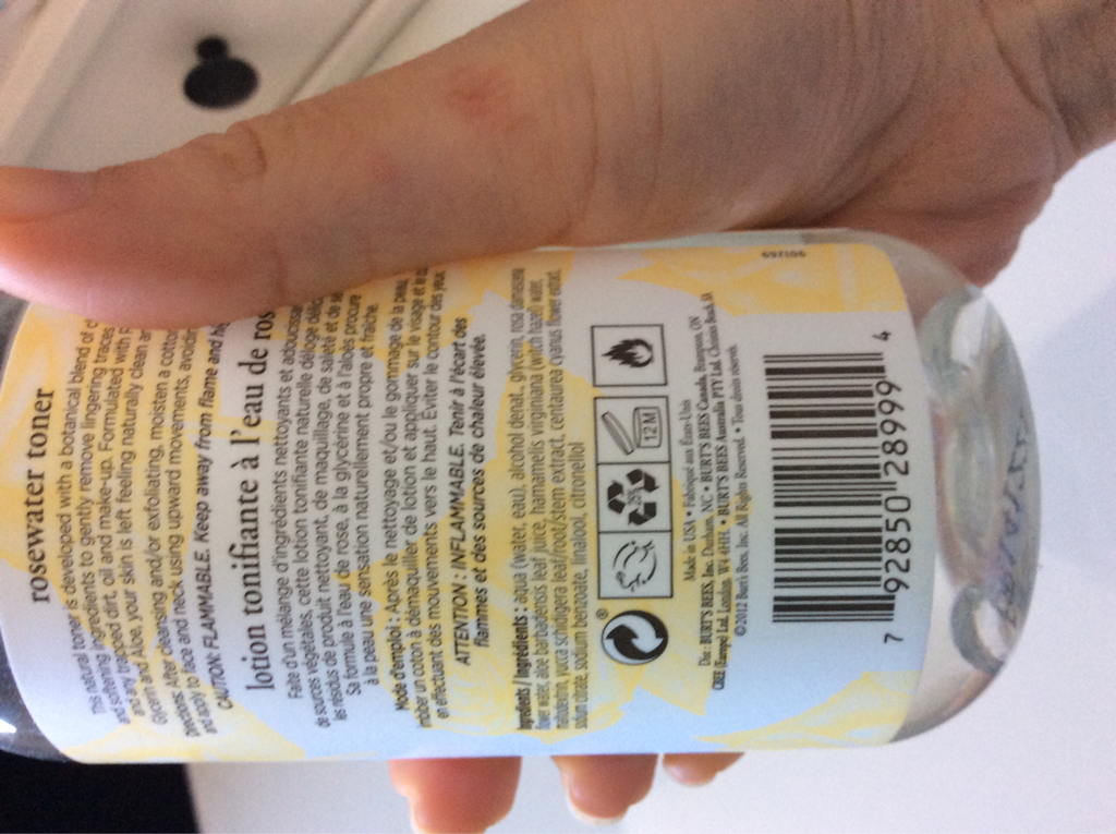 Real user review photo of rose water toner