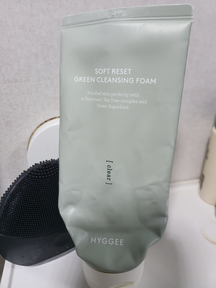 软重置绿色洁面膏的真实用户使用照片