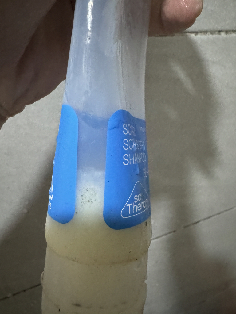 头皮去角质水疗洗发水的真实用户使用照片