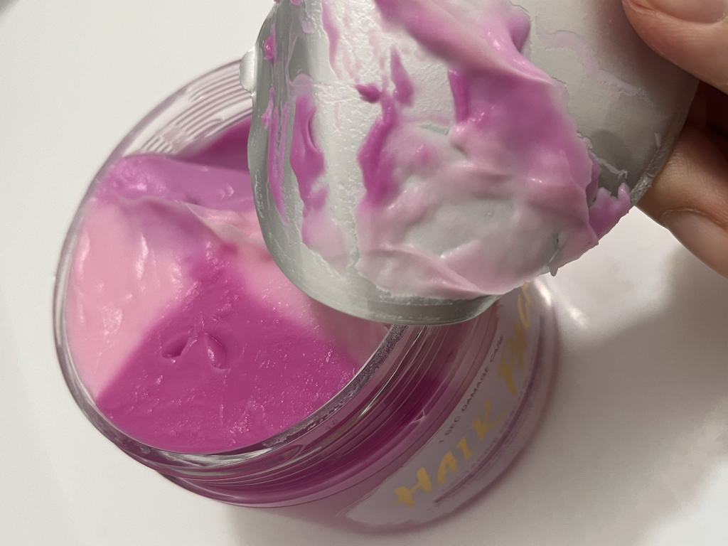 바이오레시피 (BIORECIPE) 핑크 에디션 고농축 단백질케어 마블 헤어팩 [넥타린피치블라썸] review image