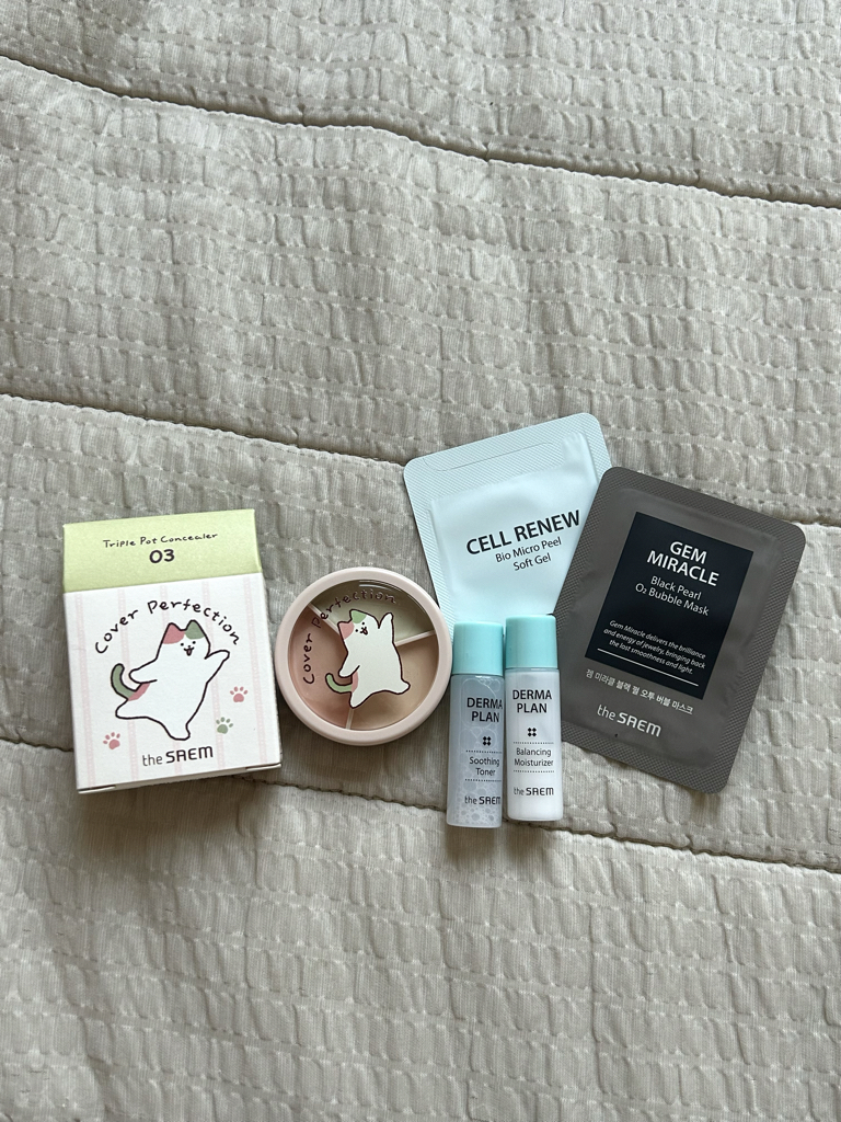더샘 (theSAEM) 삼색냥이 에디션 커버 퍼펙션 트리플 팟 컨실러 [03 코렉트업베이지] review image