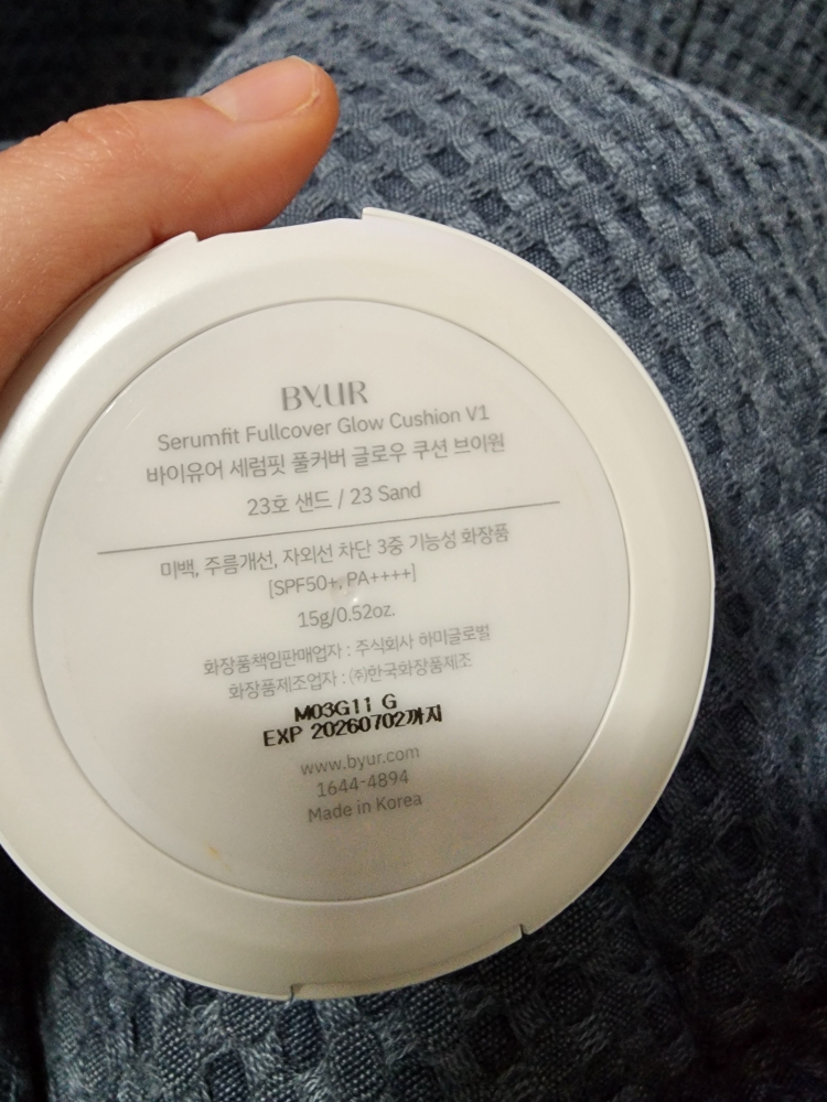 바이유어 (BYUR) 세럼핏 풀커버 글로우 쿠션 V1 [SPF50+/PA++++] [23호 샌드] review image