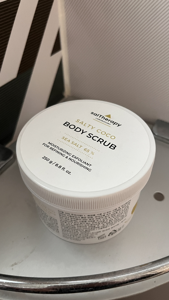 椰子身体磨砂膏的真实用户使用照片