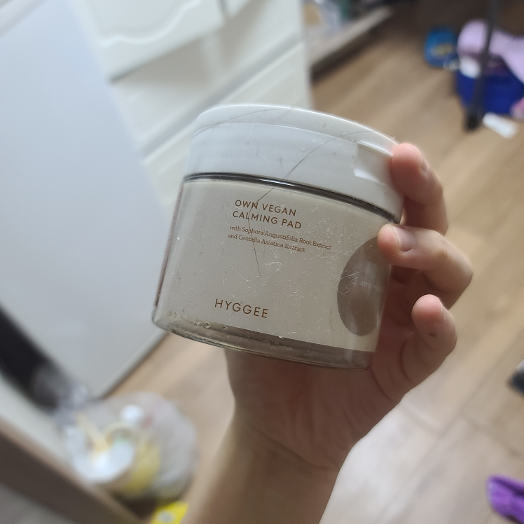 素食主义镇静护肤棉片的真实用户使用照片