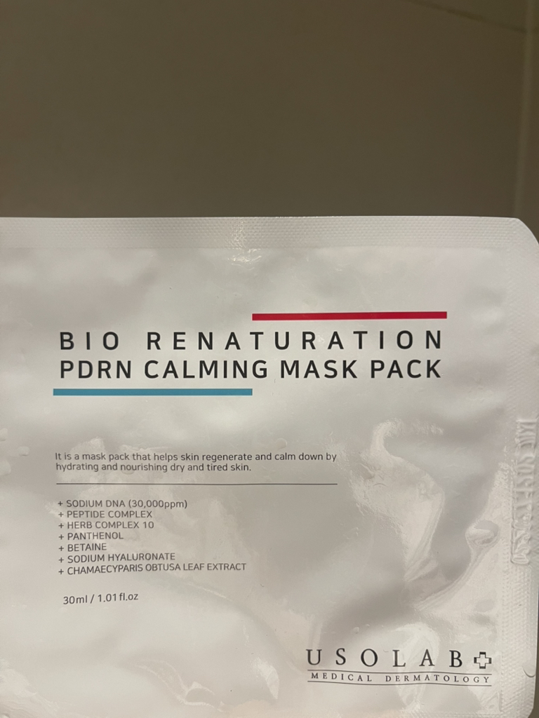 유쏘랩 (USOLAB) 바이오 리네이처레이션 피디알엔 카밍 마스크 팩 review image