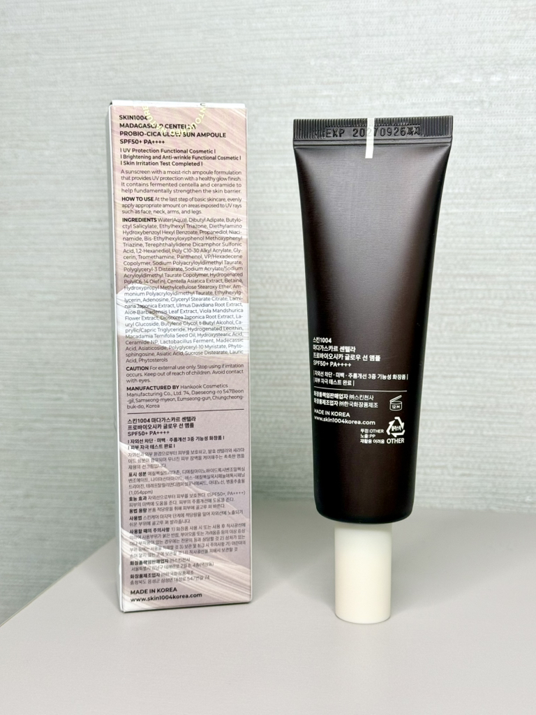 스킨1004 (SKIN1004) 마다가스카르 센텔라 프로바이오시카 글로우 선 앰플 [SPF50+/PA++++] review image