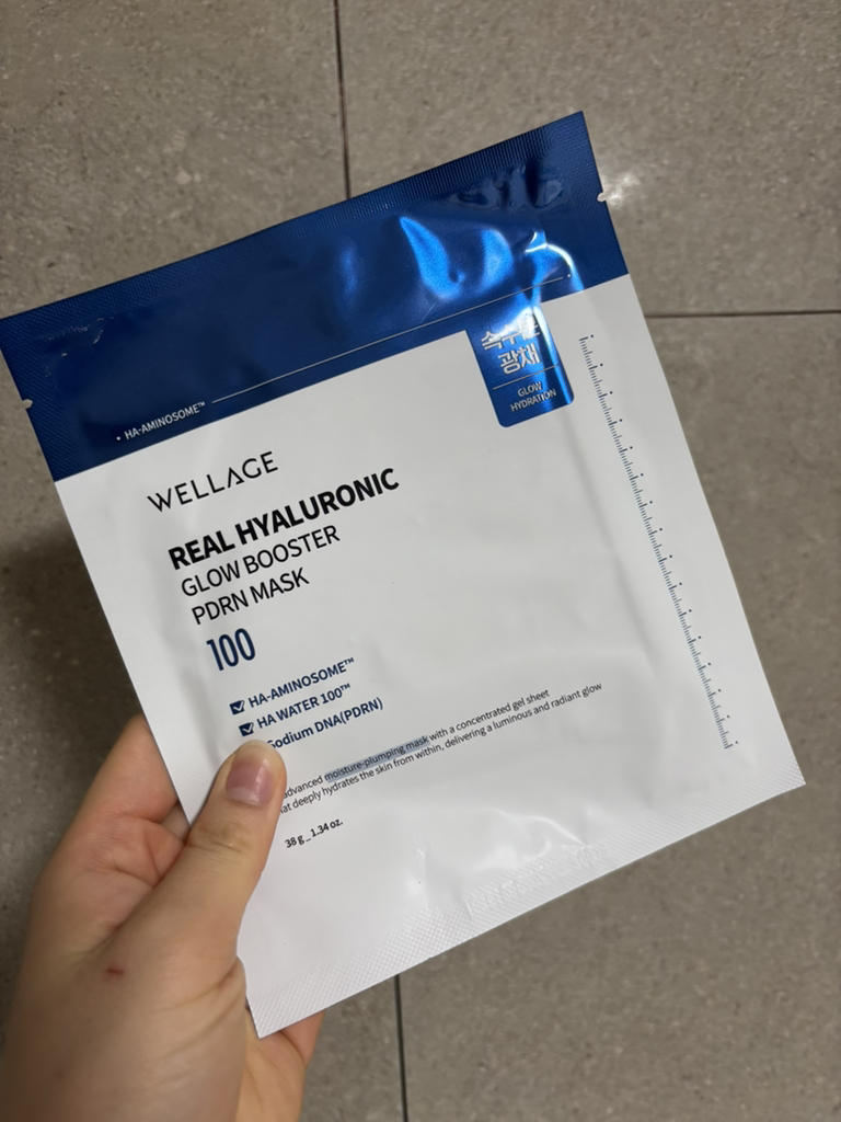 웰라쥬 (WELLAGE) 리얼 히알루로닉 글로우 부스터 피디알엔 마스크 review image