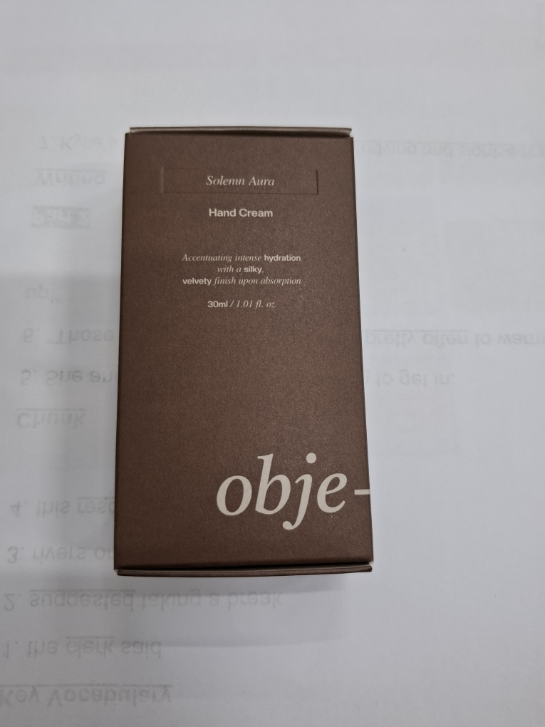 오브제그랑스 (obje-grance) 핸드크림 [솔렘아우라] review image