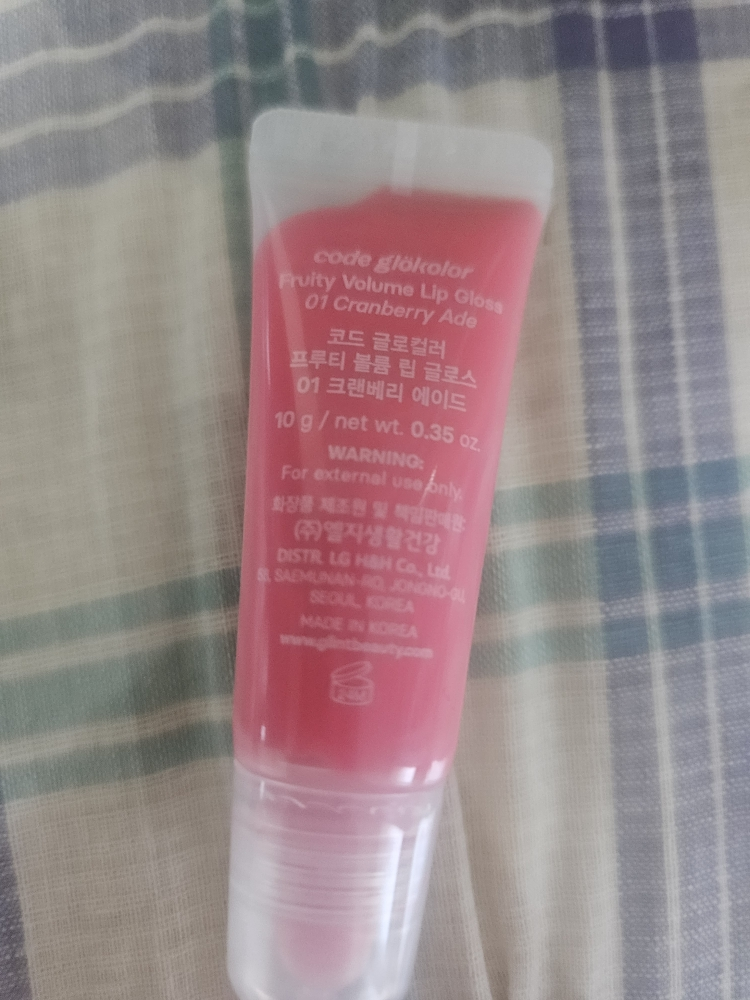 코드글로컬러 (codeglokolor) 프루티 볼륨 립글로스 [01 크랜베리에이드] review image