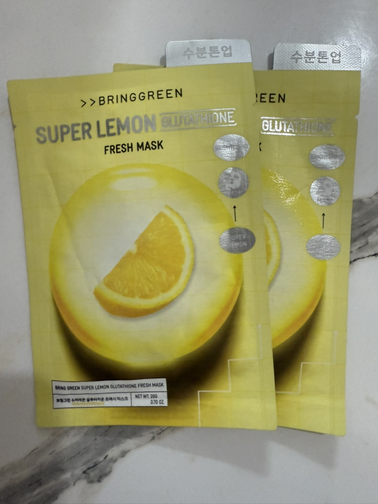 BRINGGREEN 鲜活面膜[超级柠檬谷胱甘肽] common.review image
