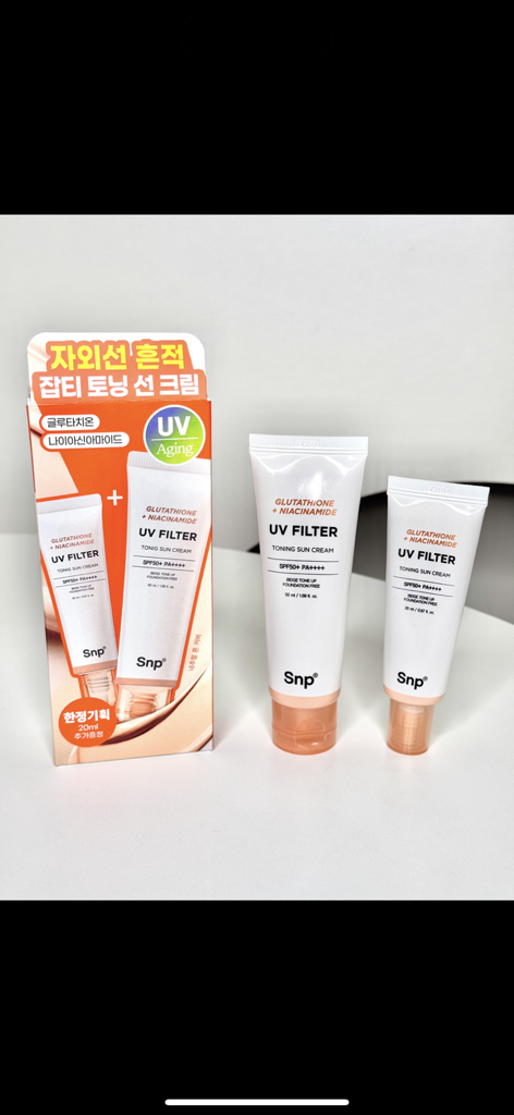 Snp (에스엔피) 글루타치온 나이아신아마이드 UV 필터 토닝 선 크림 [SPF50+/PA++++] review image