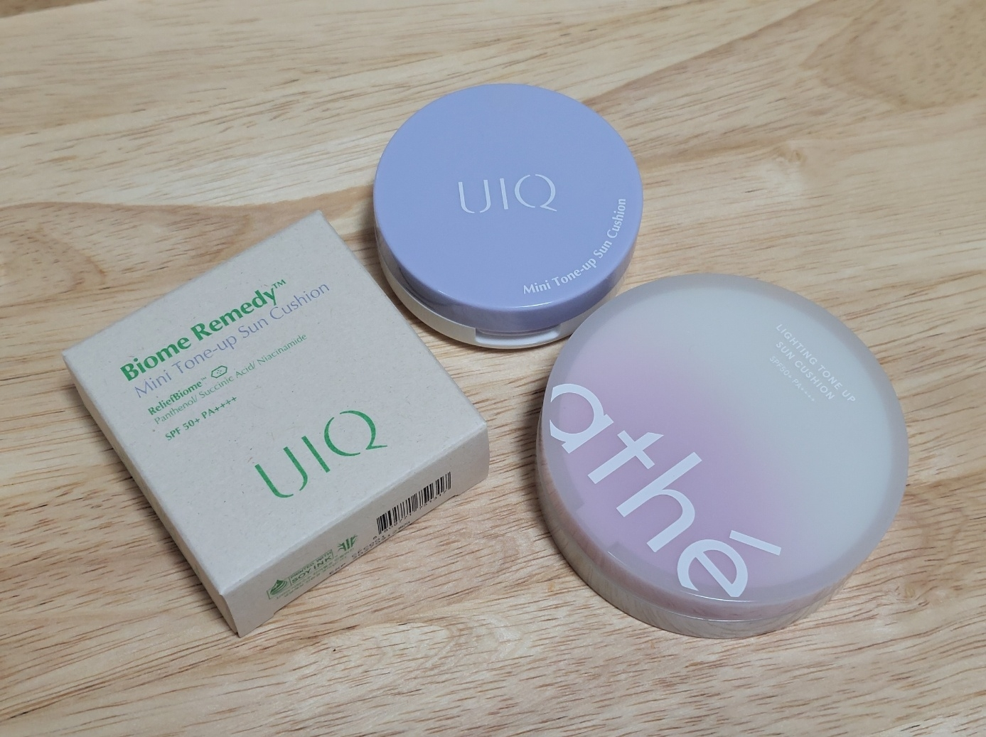 유이크 (UIQ) 바이옴 레미디 미니 톤업 선쿠션 [SPF50+/PA++++] [보라] review image