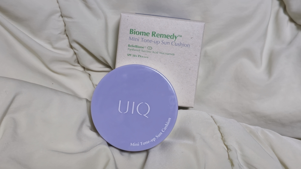유이크 (UIQ) 바이옴 레미디 미니 톤업 선쿠션 [SPF50+/PA++++] [보라] review image