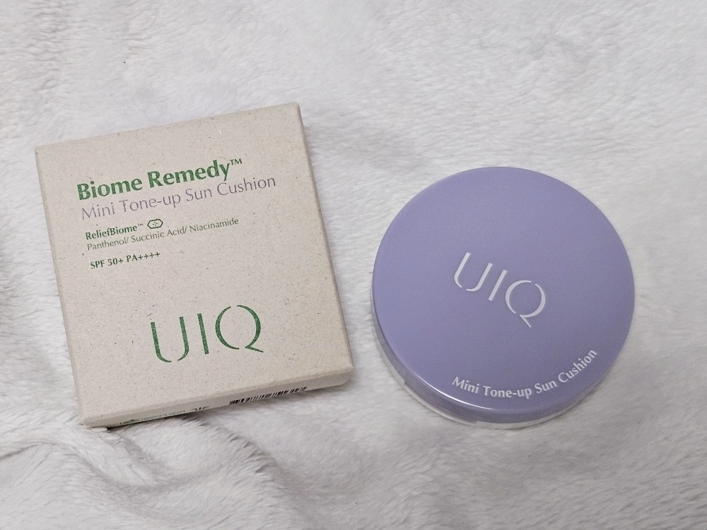 유이크 (UIQ) 바이옴 레미디 미니 톤업 선쿠션 [SPF50+/PA++++] [보라] review image