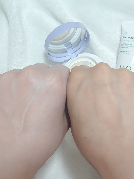 유이크 (UIQ) 바이옴 레미디 미니 톤업 선쿠션 [SPF50+/PA++++] [보라] review image