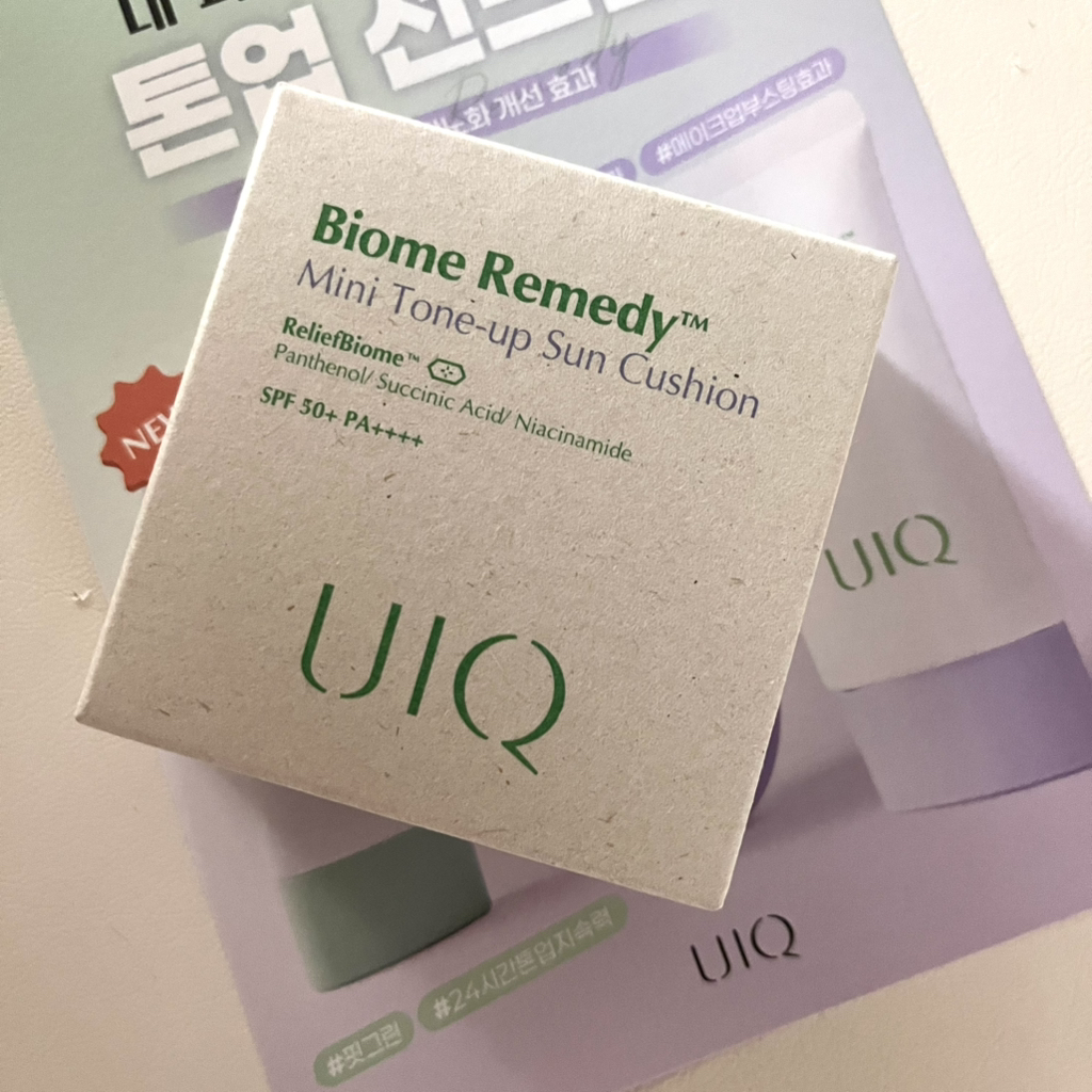 유이크 (UIQ) 바이옴 레미디 미니 톤업 선쿠션 [SPF50+/PA++++] [보라] review image