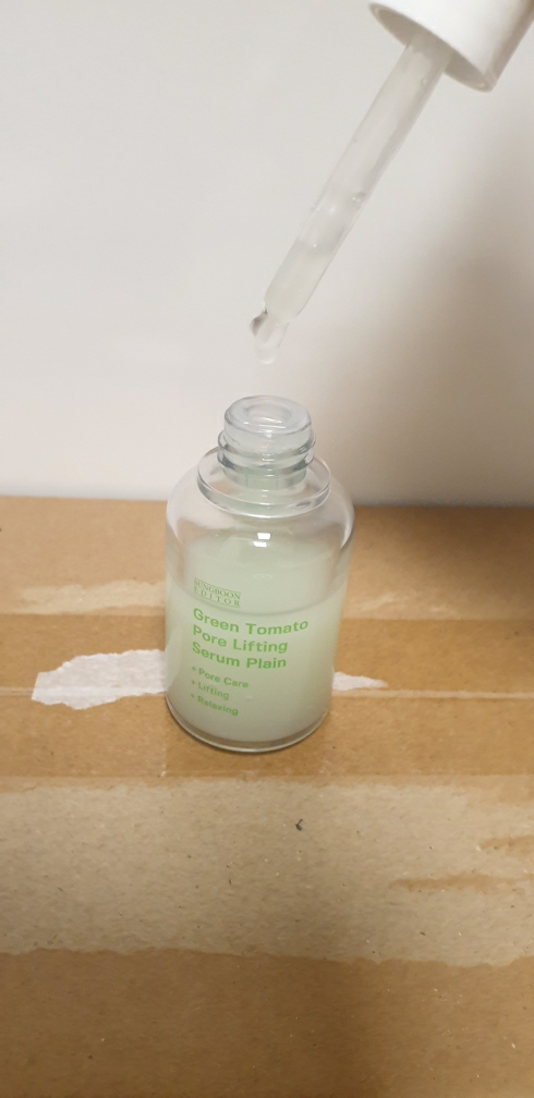 绿色番茄毛孔收缩精华液的真实用户使用照片