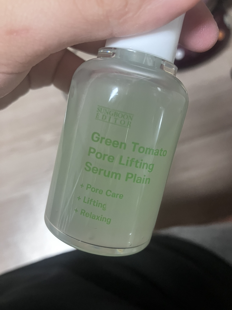 绿色番茄毛孔收缩精华液的真实用户使用照片
