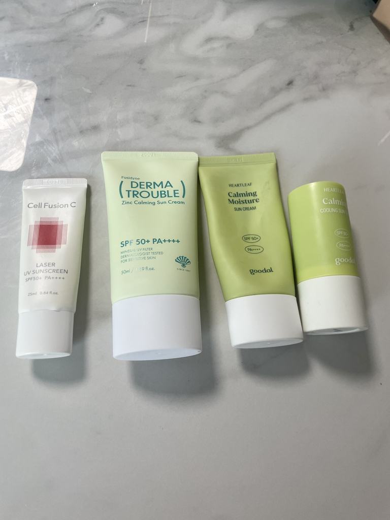 Real user review photo of DERMA TROUBLE Zinc Calming Sun Cream [SPF50+/PA++++]