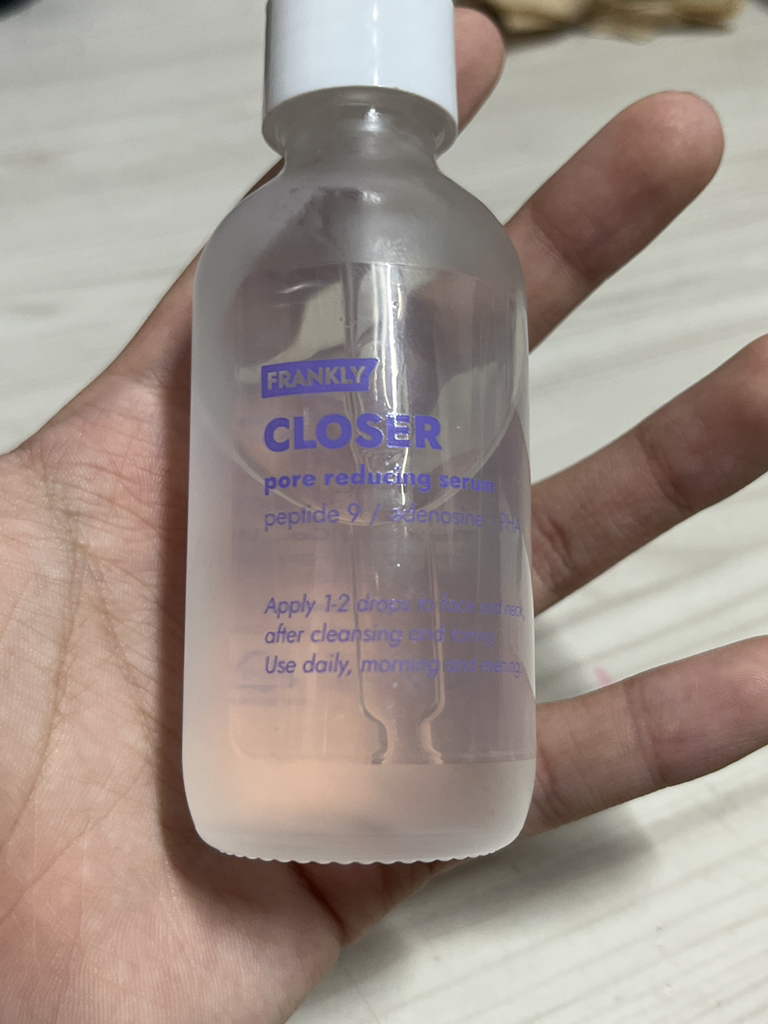 Real user review photo of CLOSER pore reducing serum
