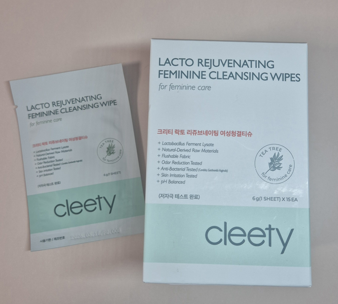 크리티 (cleety) 락토 리쥬브네이팅 여성청결티슈 [티트리] review image