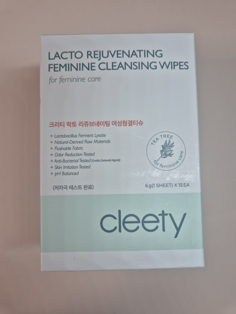 크리티 (cleety) 락토 리쥬브네이팅 여성청결티슈 [티트리] review image