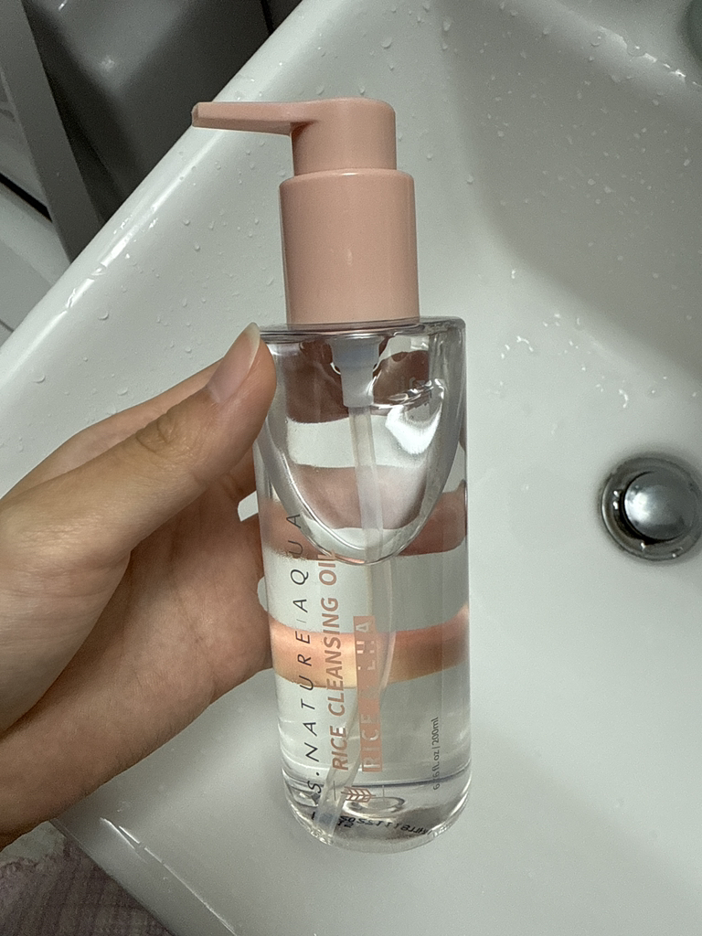Real user review photo of AQUA RICE CLEANSING OIL