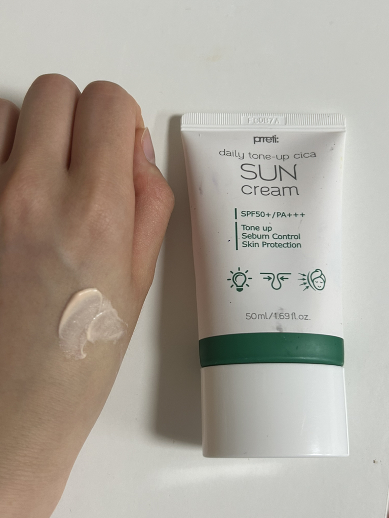 prreti Crema solar diaria Tone Up Cica [SPF50+/PA+++] review image